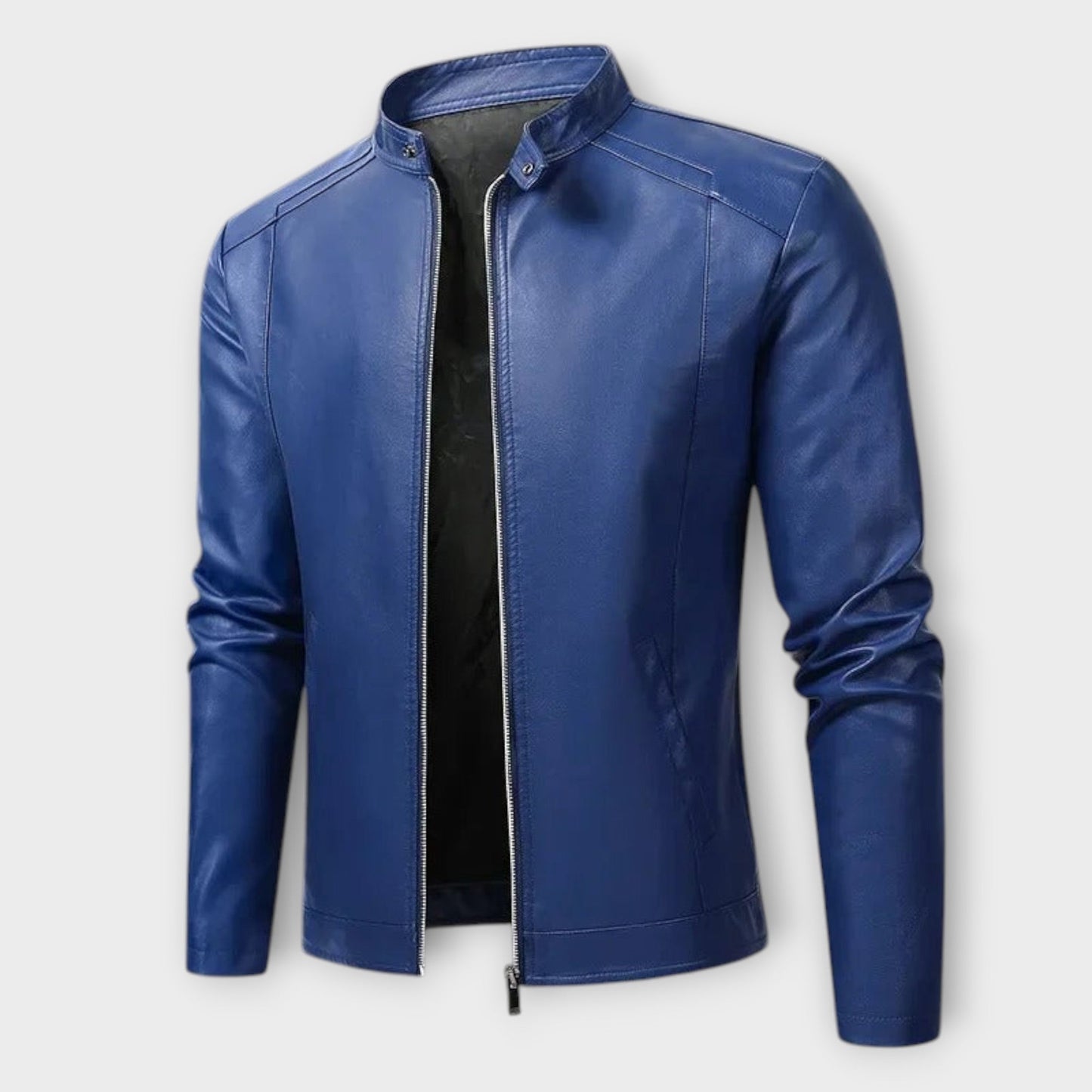 Giacca in Pelle da Biker Elegante da Uomo